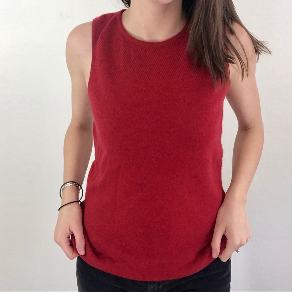 Stewart Brown Cashmere Sweater Tank Top